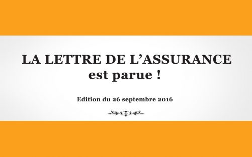 La Lettre de l'Assurance 1312 - 26 septembre 2016