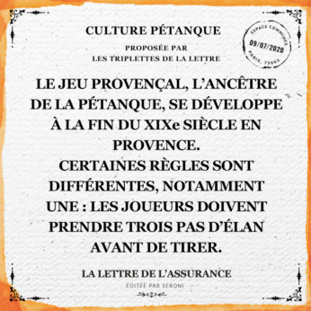 L'hebdo des Triplettes de la Lettre du Jeudi 14 Octobre 2021