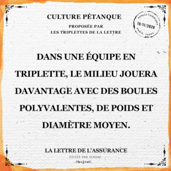 L'hebdo des Triplettes de la Lettre du Jeudi 25 Novembre 2021